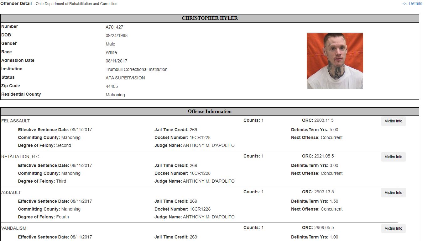 Offender Details - appgateway.drc.ohio.gov